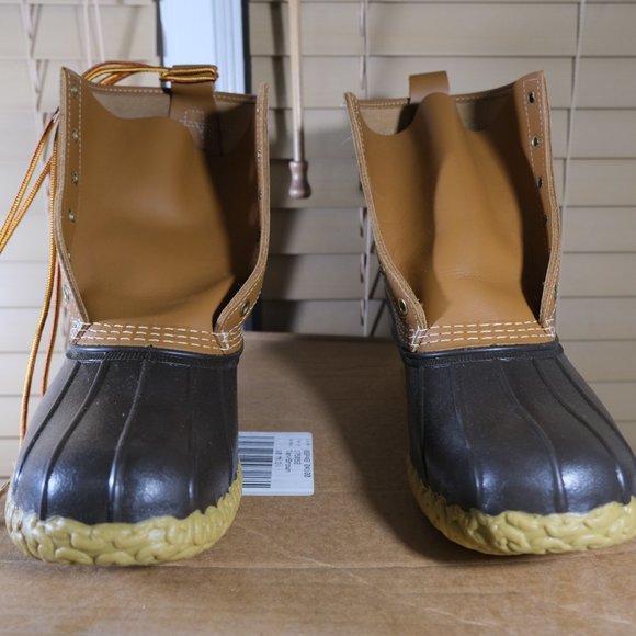 LL Bean Men's Bean Boots 8 inch/8" Leather Tan/Brown Size 10 M(D) L175052 - Picture 3 of 13